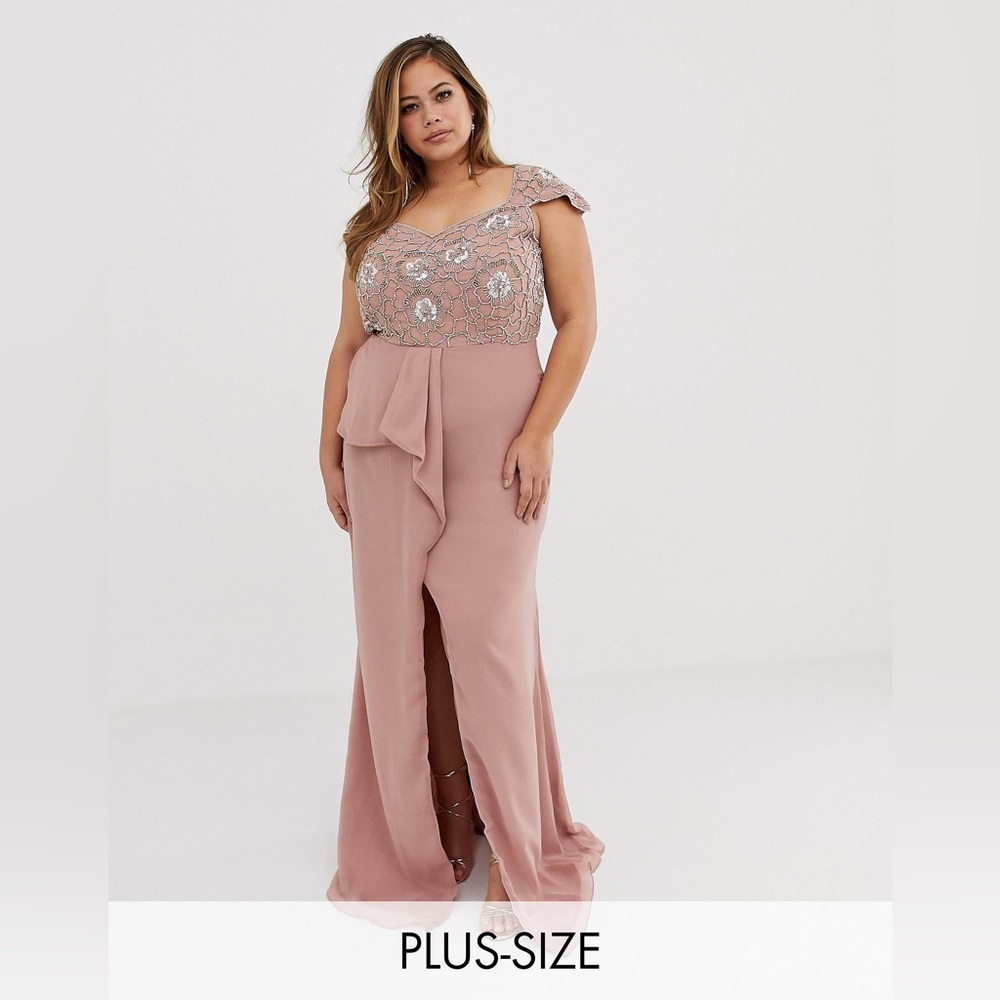 ASOS Curve evening gown.